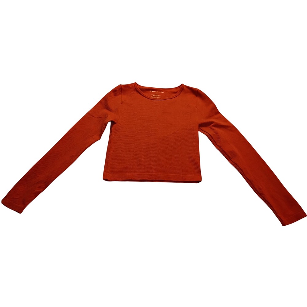Gypsy + Jade Top Women's  Ribbed Seamless Long Sleeve Shirt Soft Stretchy XS/S
